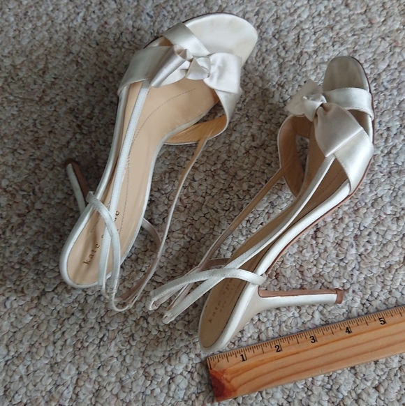 KATE SPADE NEW YORK 'ideal' slingback satin sandal size 7.5 - Picture 10 of 13